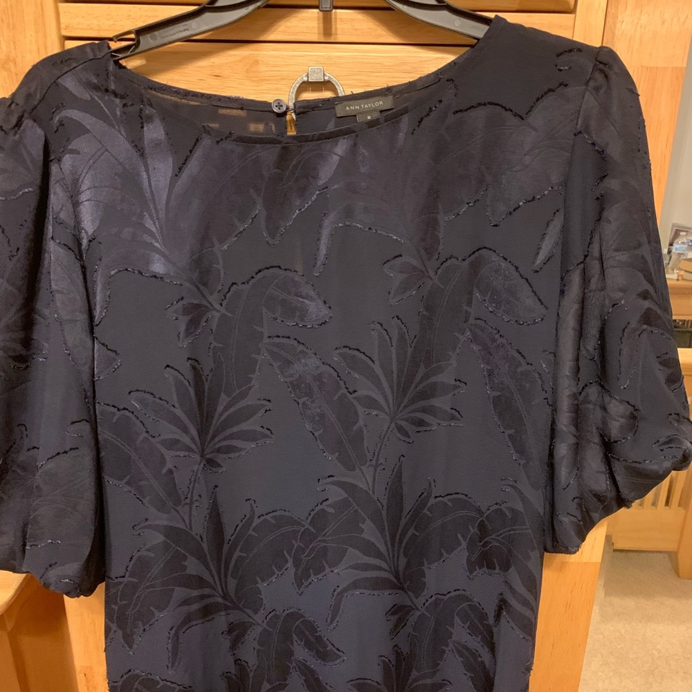 Navy Silk Shirt